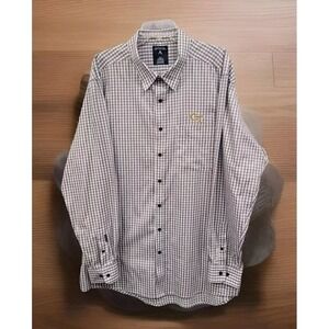 Georgia Tech NCAA Dress Shirt Men's 2XLT Antiqua Plaid Button Down College